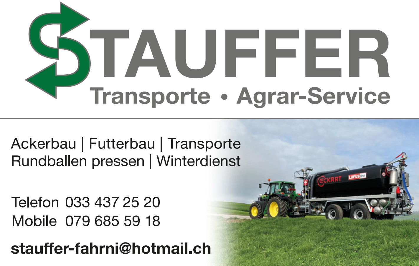 Stauffer Transporte + Agrar-Service